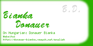 bianka donauer business card